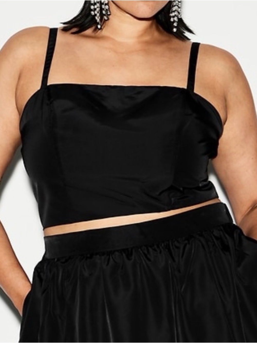 Old Navy Black Cropped Tank Top